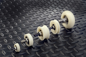 Concave, v-shaped, flat tire rollers